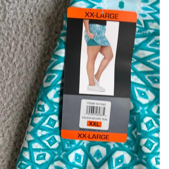NWT Tranquility Skort 2XL Boho Geometric Pull On Stretch Blue Athletic Golf XXL - Picture 8 of 16